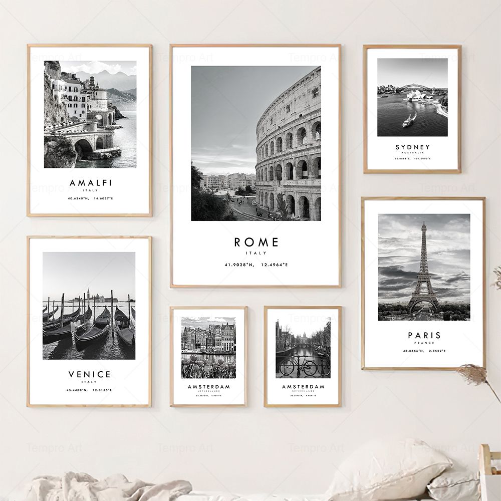 Black White City Travel Photog - Star Map Poster 评论和价格