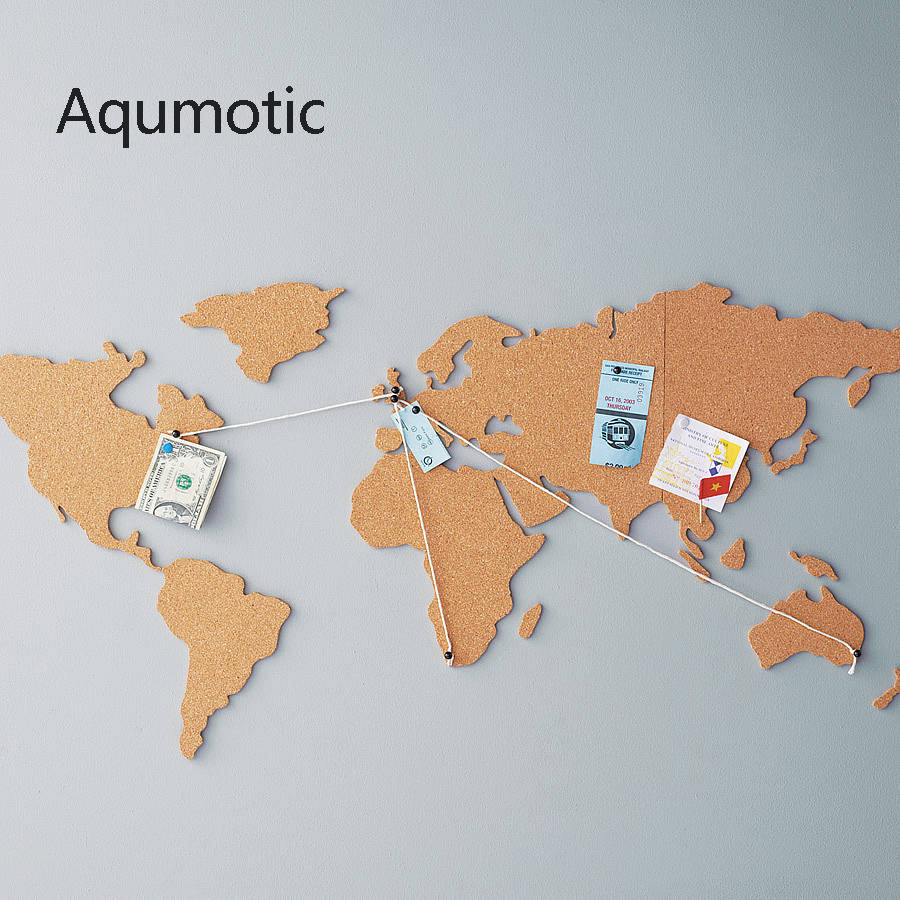 Aqumotic Cork World Map Travel - Star Map Poster 评论和价格