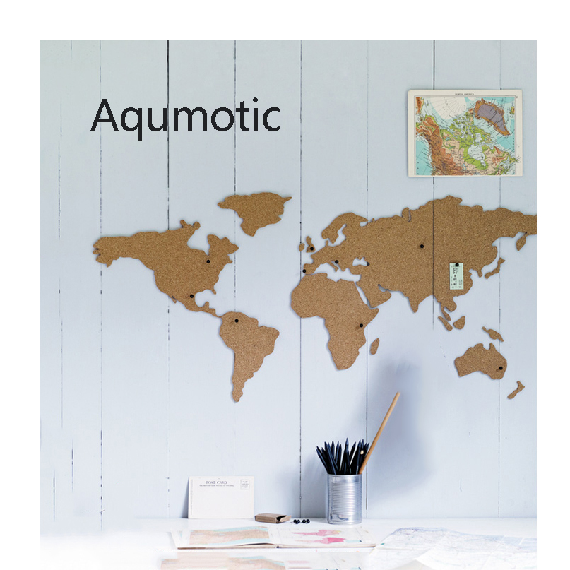 Aqumotic Cork World Map Travel - Star Map Poster 评论和价格
