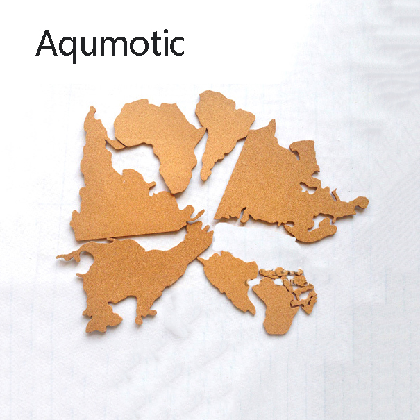 Aqumotic Cork World Map Travel - Star Map Poster 评论和价格
