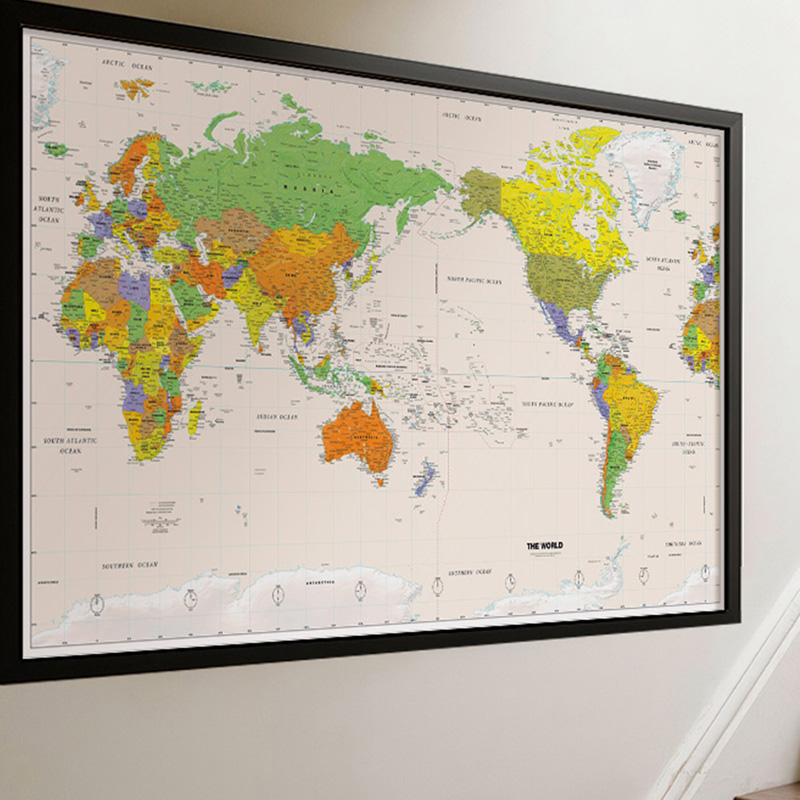 Wall Map,Polyester,World Map W - Star Map Poster 评论和价格