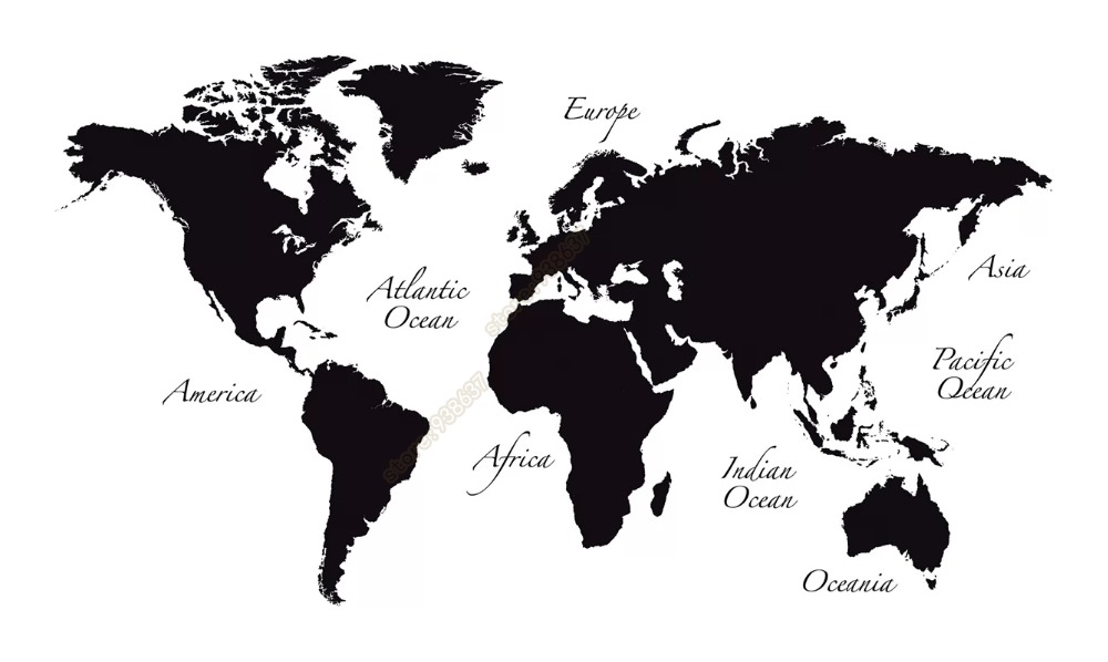Large World Map Vinyl Wall Dec - Star Map Poster 评论和价格