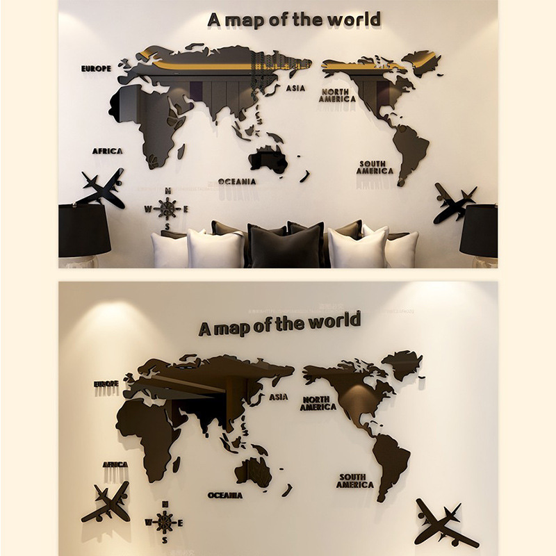 Nordic World Map Acrylic 3D Wa - Star Map Poster 评论和价格